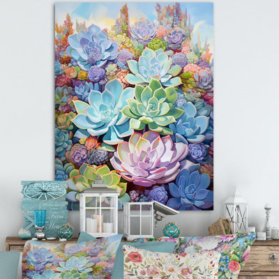 Reproduction sur toile de fleurs douces et grasses