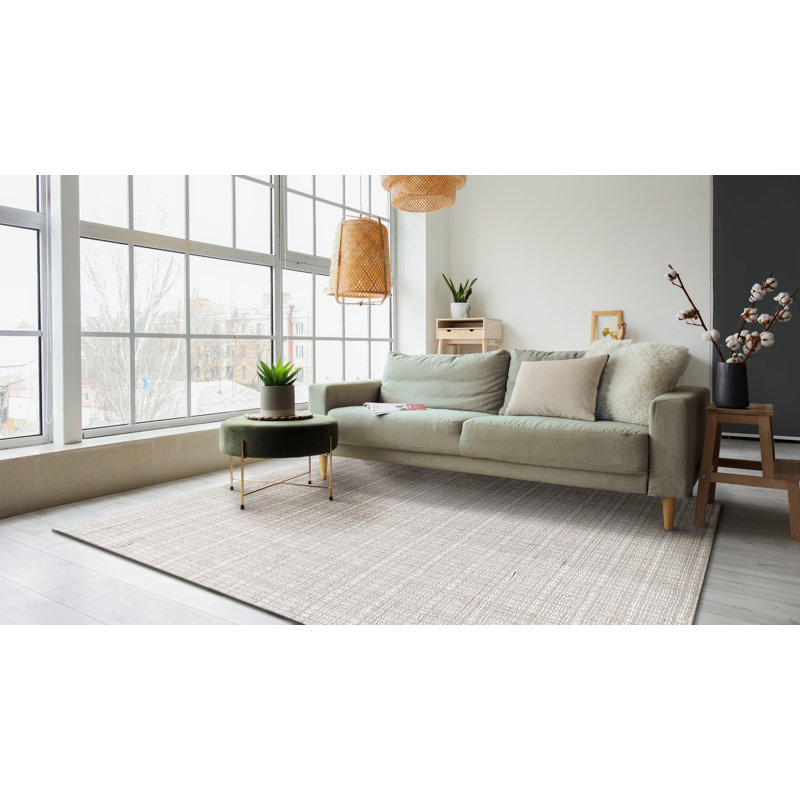 Alpine Hand Loomed Plaid Area Rug, Rectangle 2' x 3'