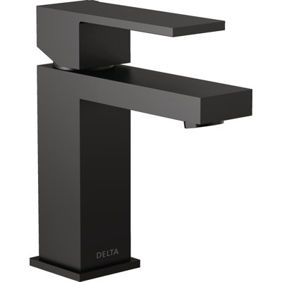 Ara Matte Black Bathroom Faucet, Single Hole Bathroom Sink Faucet for Vanity, Metal Push-Pop Drain Assembly, Matte Black