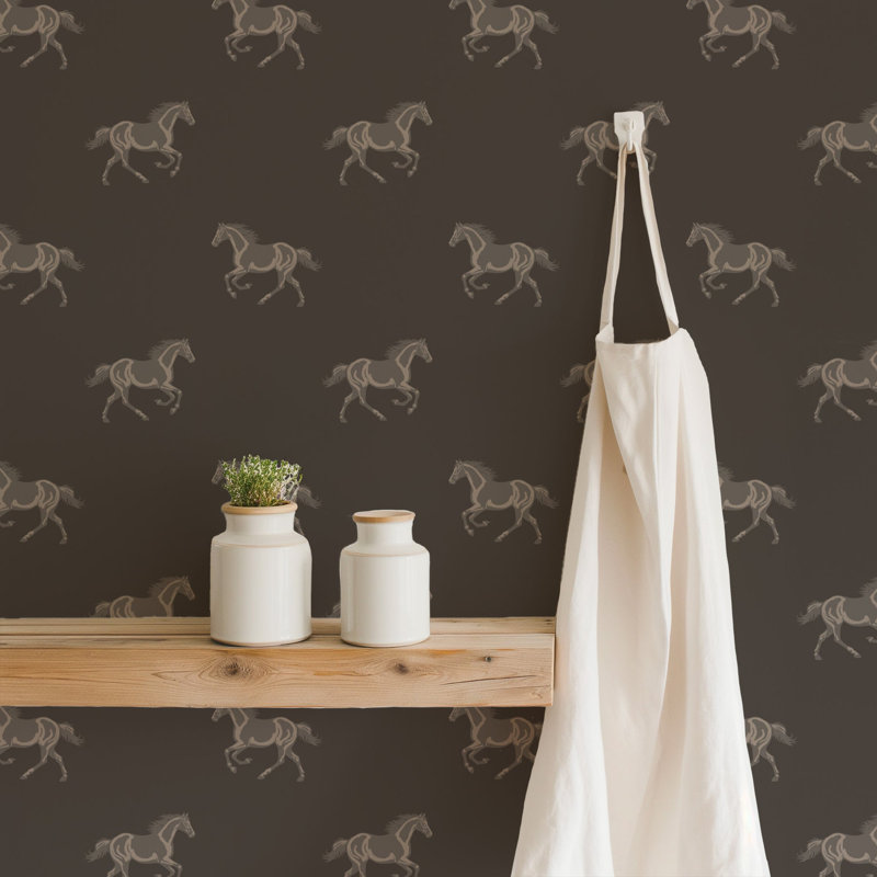 Thoroughbred - Wallpaper, Self-Adhesive, Vinyl, Burnt Umber