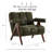 Modern Upholstered Accent Armchair Living Room Chair with Sherpa Arms, Green Sherpa Fabric-76268230