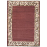 Tapis zone en laine rouge foncé 6 pi 2 po x 8 pi 11 po à la main one-of-kind-noué la 2010 peshawar Florentina