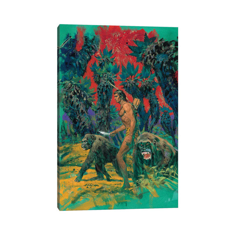 Tarzan & The Mad Men Cover by Robert Abbett - Print on Canvas, Wrapped Canvas, 66.04cm H x 45.72cm W x 1.91cm D