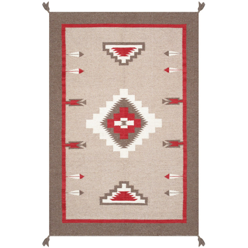 Tuscany Wool Oriental Area Rug in Mocha
