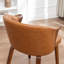 Chaise de salle à manger rembourrée en similicuir Devault-1762743383