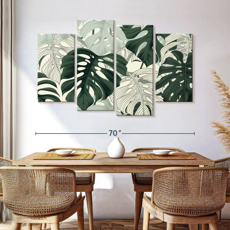 Feuilles Harnek Jungle Monstera, H 42 po x l 68 po