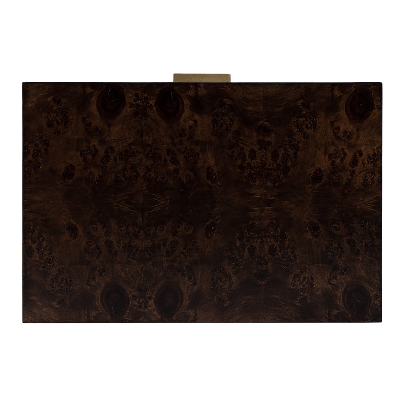 Kai 2 Drawer End Table, Dark Burl