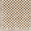 Brown Modern Shaggy Rug, Bordered Chequered Easy to Clean Rug For Living Room, Dining Room, Bedroom-72030274