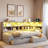 Modern Daybed With 2 Storage Drawers, Storage Cabinets, Led Light And Usb Ports-2010142118