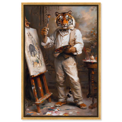 «Painterly Tiger Canvas Vintage Portraits» par Art Remedy