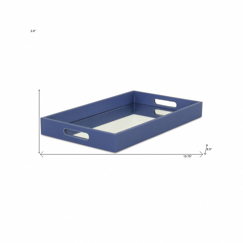 Aimable Tray, Navy Blue, 2" x 15.75" x 9.5"