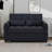 Loveseat Sofa Bed With Adjustable Backrest, USB Ports & Two Lumbar Pillows-115839026