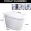 Toilette intelligente avec siège chauffant pour la nuit, la chasse d'eau et la chasse d'eau. Céramique, hauteur de 18,84 po, toilette en céramique de poids de paquet de 100,31 lb, commande de bouton latéral automatique. 30,9 po de profondeur, assise, ralentissement silencieux