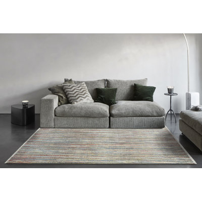 Tapis rayé vert / bleu Jayceion
