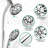 Wall Mounted Shower With Stainless Steel Rod, 7-setting Dual Head, Coating 7-mode Head System Finish, Mount