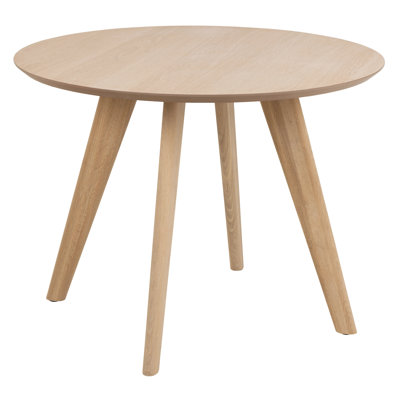 Montolio Oak Round Solid Wood Base Dining Table