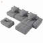 Ensemble de canapé modulaire surdimensionné moderne avec tissu en chenille scintillant et flexibilité modulaire pour plus de confort et de style