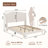  Queen Size French Retro Wingback Bed Frame, Teddy Fabric Upholstered, Sturdy Slat Support, No Box Spring Needed, Easy Assembly, Beige-1469637796-1469637850