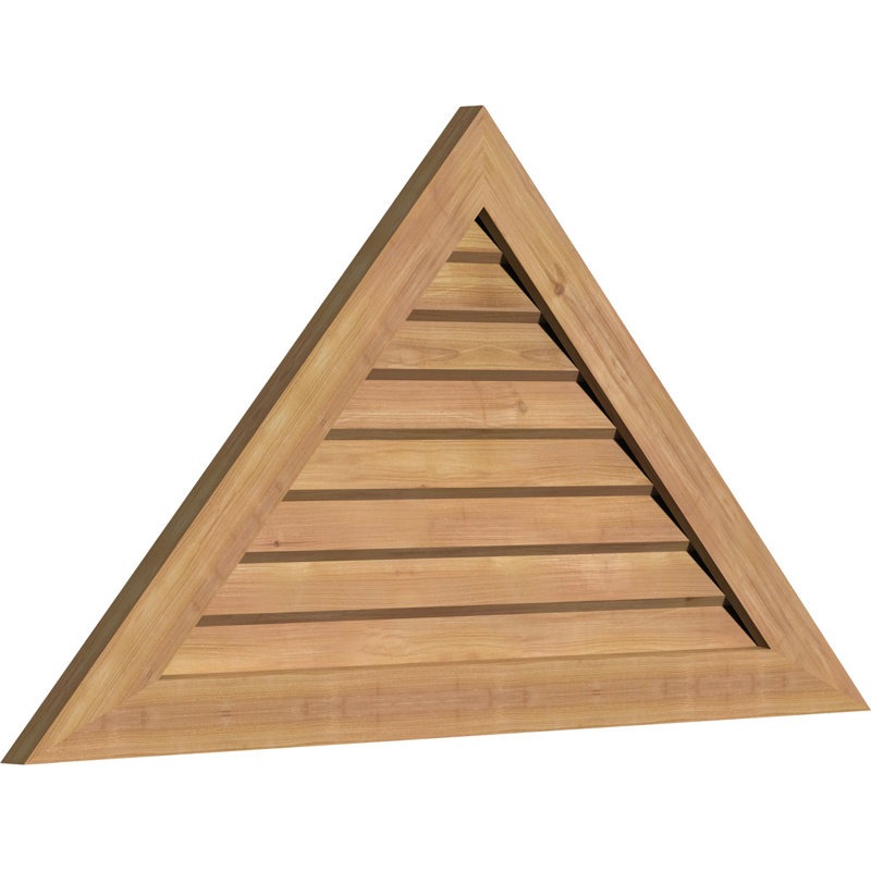 Évent gable à fixation sur surface en bois à hauteur de ton triangle, H 26,38 po x l 90,5 po (OB : H 21 po x l 72 po)