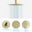 12 Inch Square Rain Shower Head High Flow Rainfall Shower Head Waterfall Bathroom Shower Head-100334679