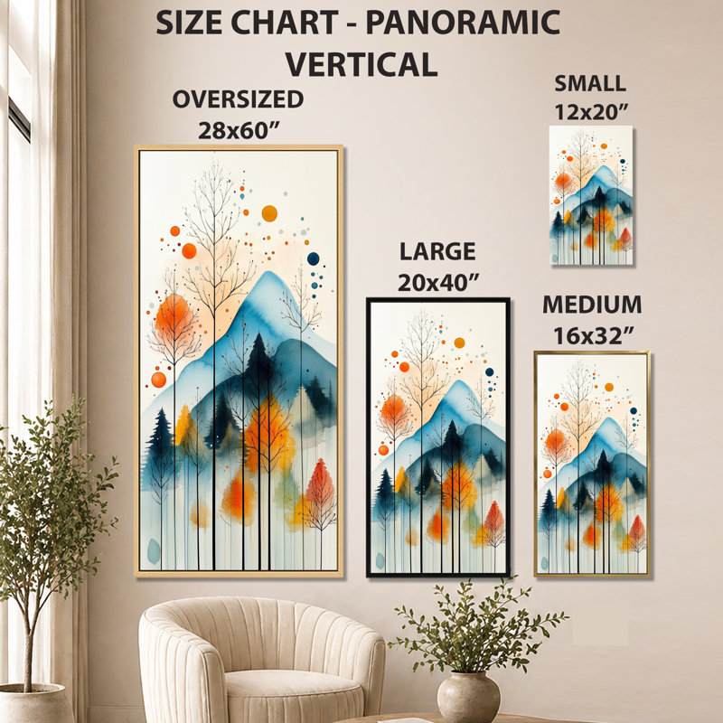 «Blue Orange Candleick II - Blue Rustic Large», impression sur toile encadrée, H 32 po x l 16 po, Toile tendue
