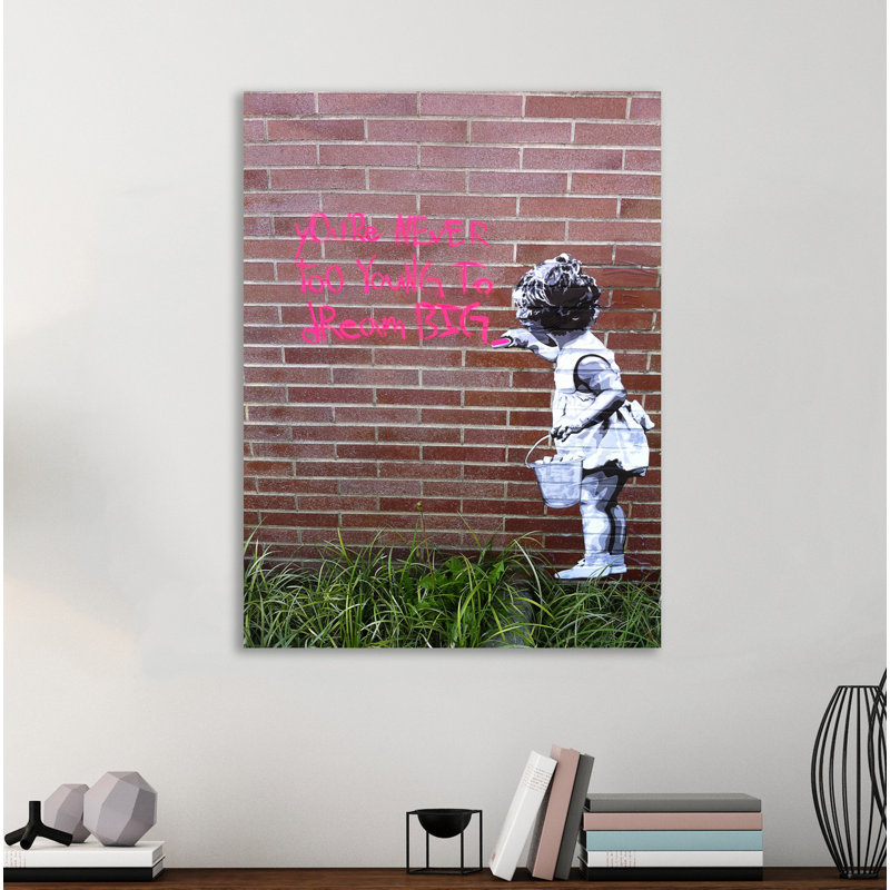 « rêve big », reproduction d’impression sur toile tendue, H 16 po x l 12 po x P 1,5 po