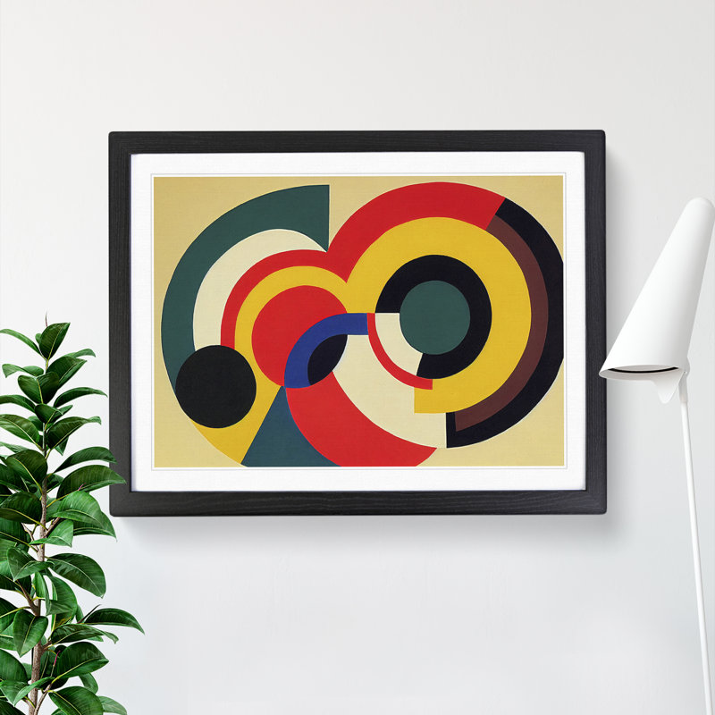 Bold Modern Abstract - Single Picture Frame Print, 46cm H x 64cm W x 2cm D, Black Framed