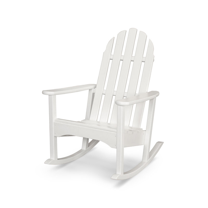 POLYWOOD Classic Adirondack Rocking Chair, White