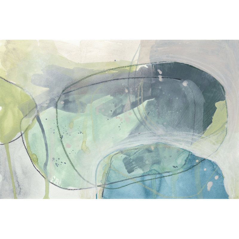 Nouveau Floral Design II - Wrapped Canvas Painting, 30cm H x 46cm W x 3.8cm D