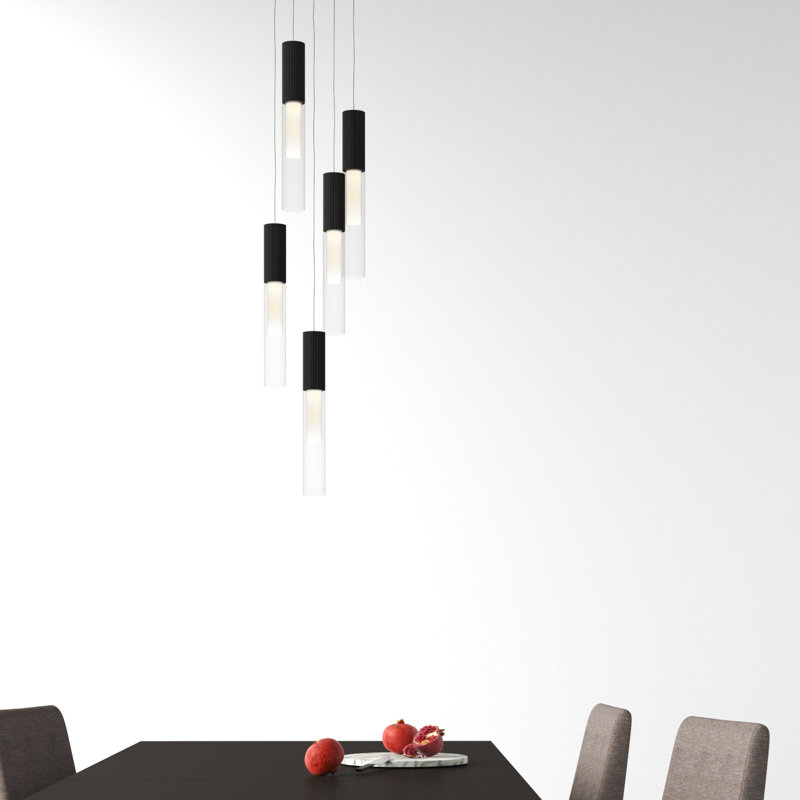 Colbie 5 Light LED Pendant, Black