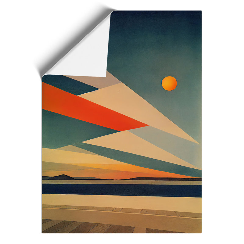 Showstopping Sunset Abstract - Wall Art, Paper, 42cm H x 29.7cm W, No Matte