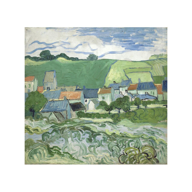 «View of Auvers» par Vincent van Gogh - Estampe numérique, H 22 po x l 28 po