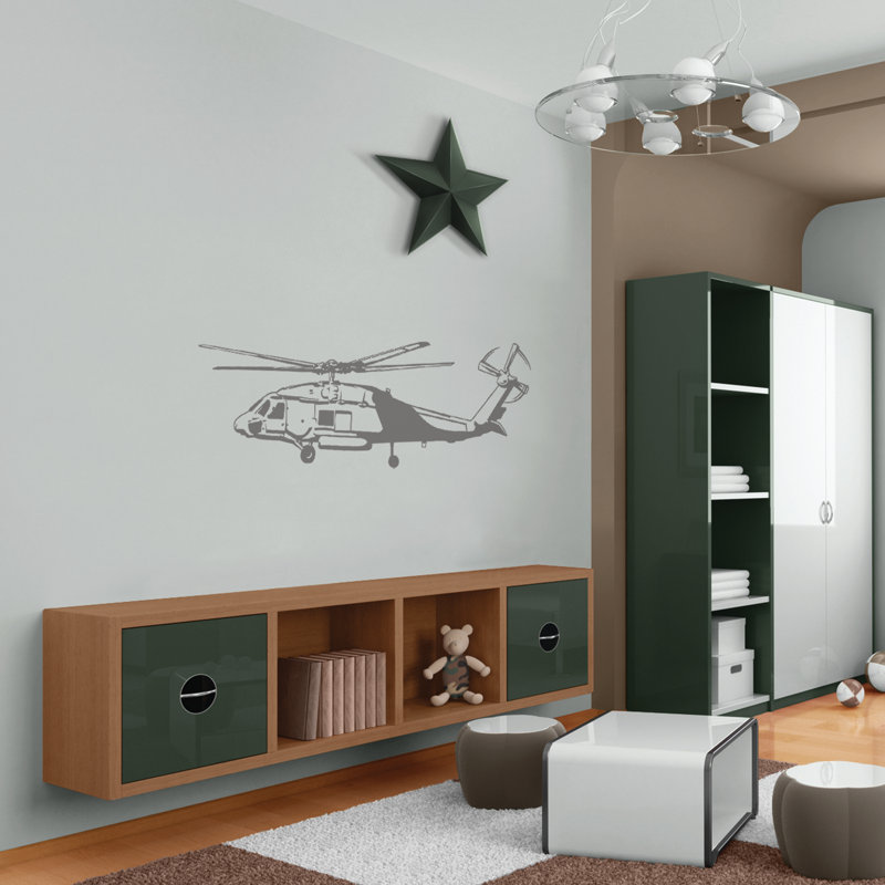 Décalcomanie murale ombre soudaine hellicopter Camo