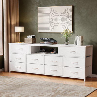 62.5-inch Tv Stand With Led Lighting, Charging Station & 10-drawer Storage – Modern Multi-functional Media Console For Living Room & Bedroom