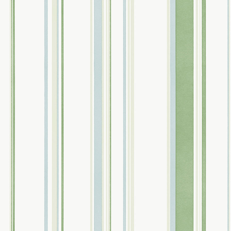 Smart 3 Stripes Casual Stripe Wallpaper Roll, Green