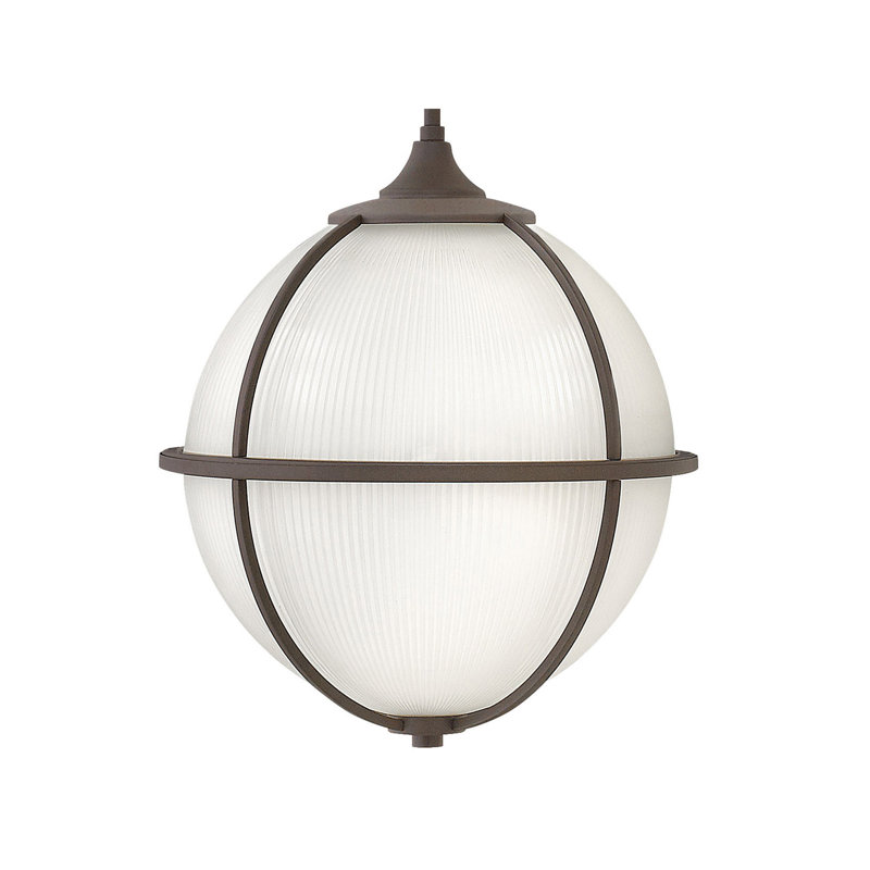Luminaire suspendu sphère en verre 3 lumières, Bronze huilé
