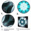 «Turquoise and White Fractal Flowers II», reproduction d'art sur toile-1964081782-1964081785