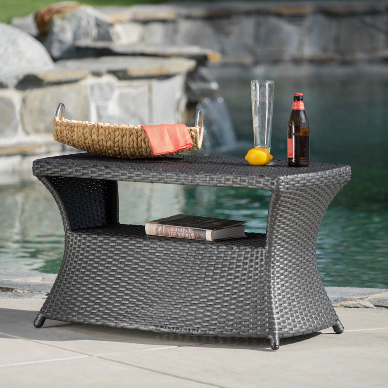 Berkeley Chaise Lounge Side Table, Gray