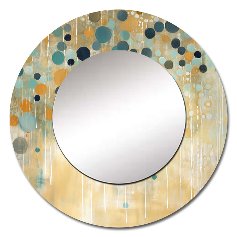 «I'm Take It Under considérer» - miroir unique minimaliste, grand miroir mural moderne, impression sur métal, 36 po x 36 po