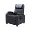 Fauteuil inclinable manuel avec porte-gobelet et repose-pieds automatique - polyuréthane noir