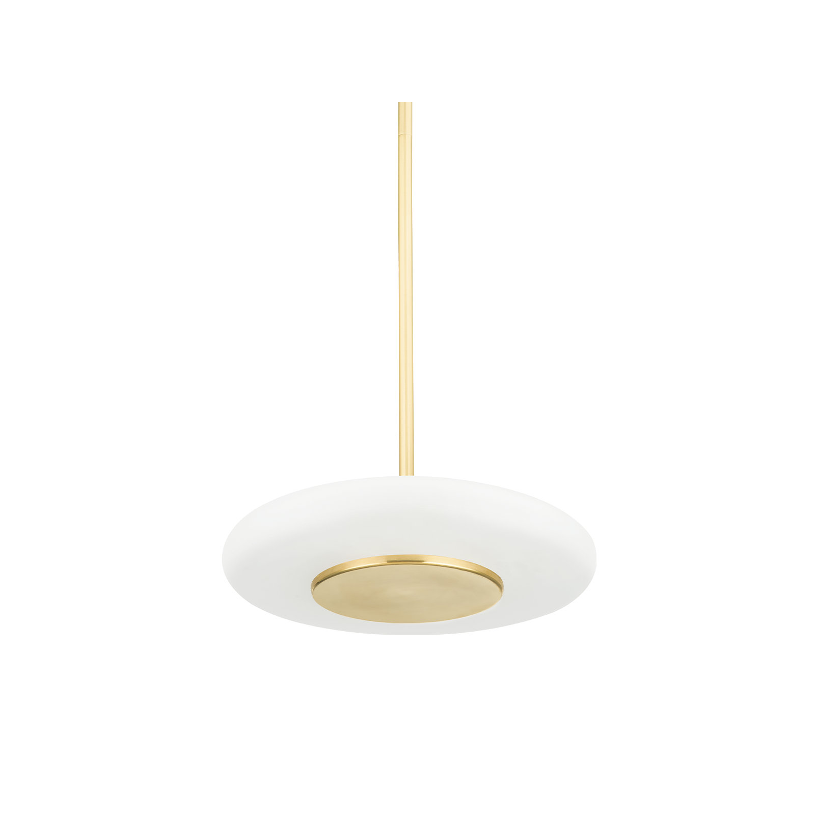 Blyford Pendant by PEMBROOKE & IVES, Aged Brass, 7.25" H x 15.5" W x 15.5" D