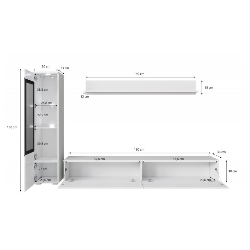 Dorfman Unfinished TV Stand for TVs up to 78", Wotan oak
