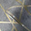 Rouleau de papier peint géométrique avec lignes fractales géométriques et or gris