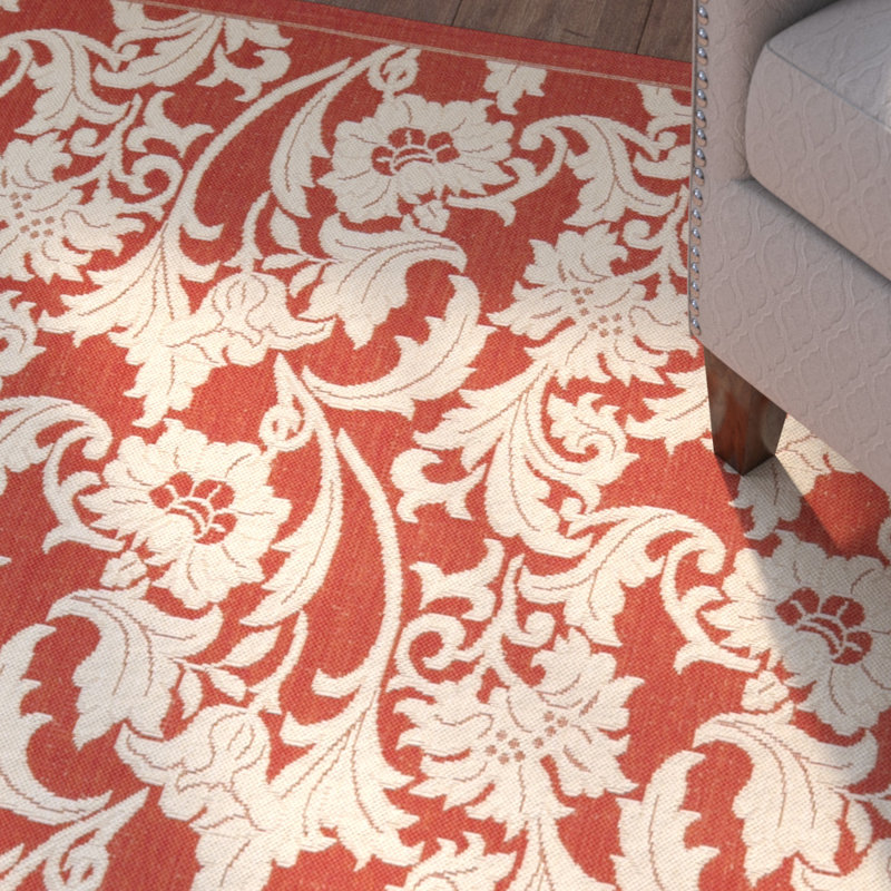 Herefordshire Performance Floral Indoor/Outdoor Area Rug, Rectangle 5'3" x 7'7"