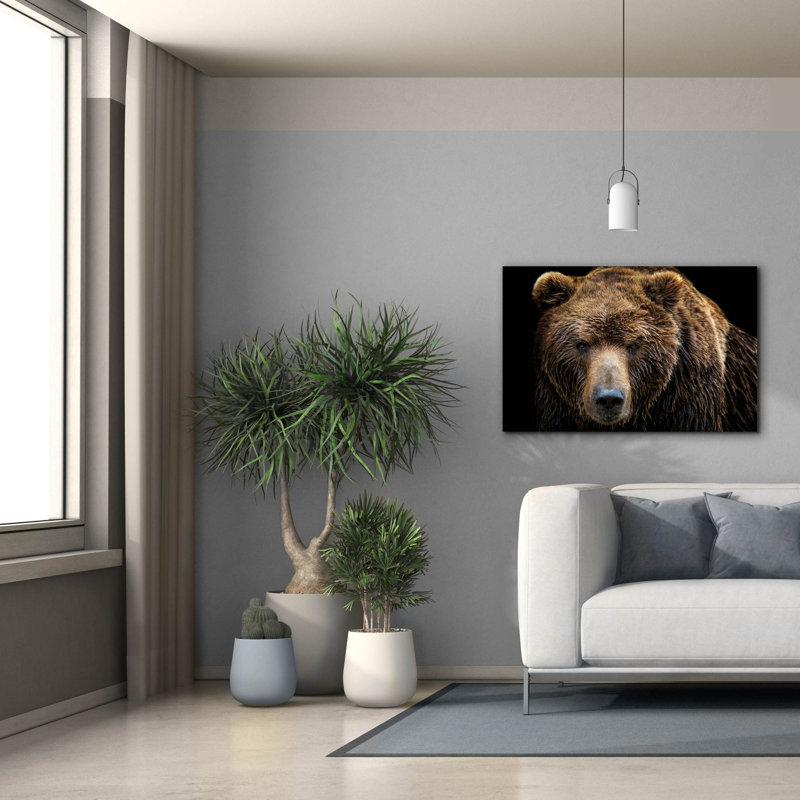 Millwood Pines «Brown Bear» par Epic Portfolio, art mural sur toile, 40 po x 26 po, H 26 po x l 40 po x P 1,5 po