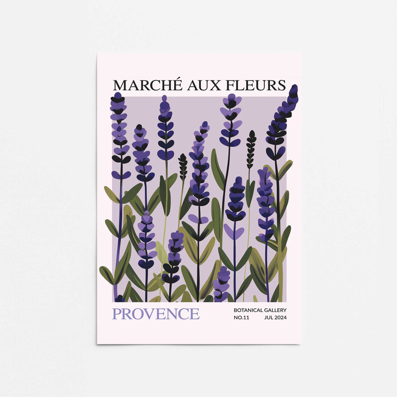 Imprimé du marché aux fleurs de Provence, H 24 po x l 18 po x P 0,1 po, Impression sans cadre, Ne s’applique pas