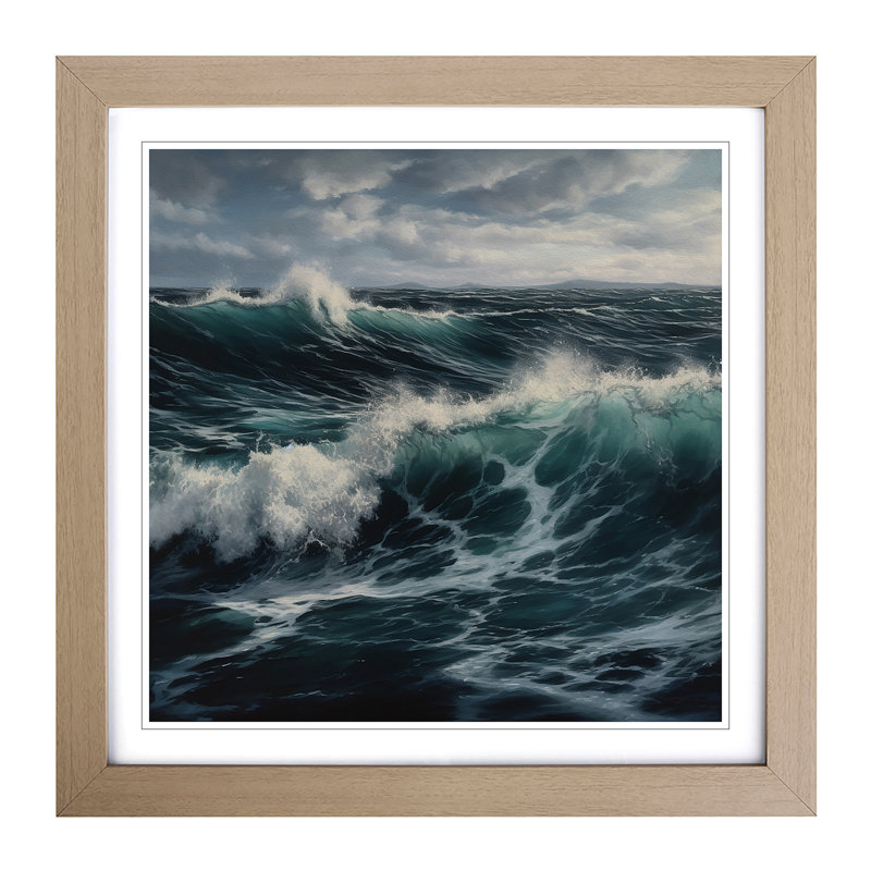 Ocean Realism - Framed Print, Oak