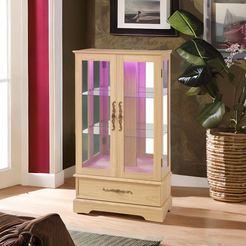 Vitrine lumineuse vitrée
