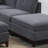 Modular Living Room Furniture Armless Chair Chenille Fabric 1Pc Cushion Armless Chair Couch Exposed Wooden Base-145457610