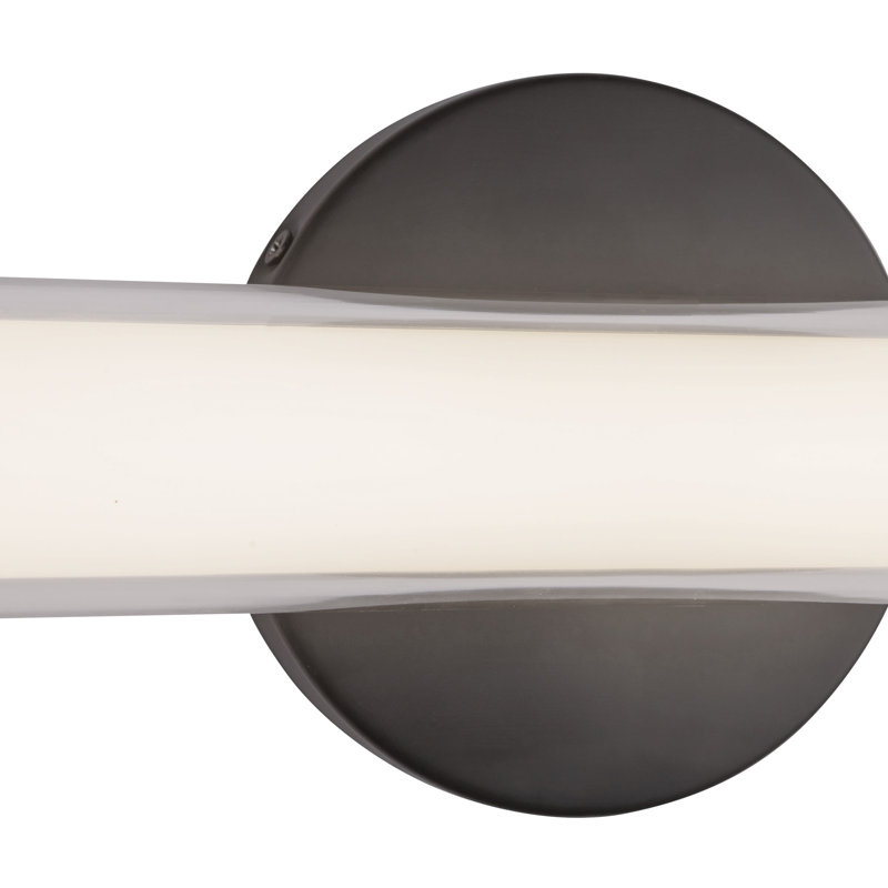 Tole 36-in Black dimmable LED Wall Sconce, Matte Black